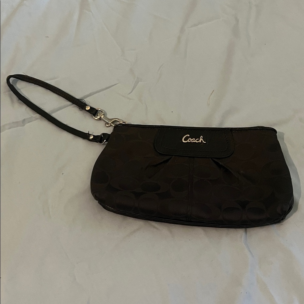 Coach Black Wristlet Clutch